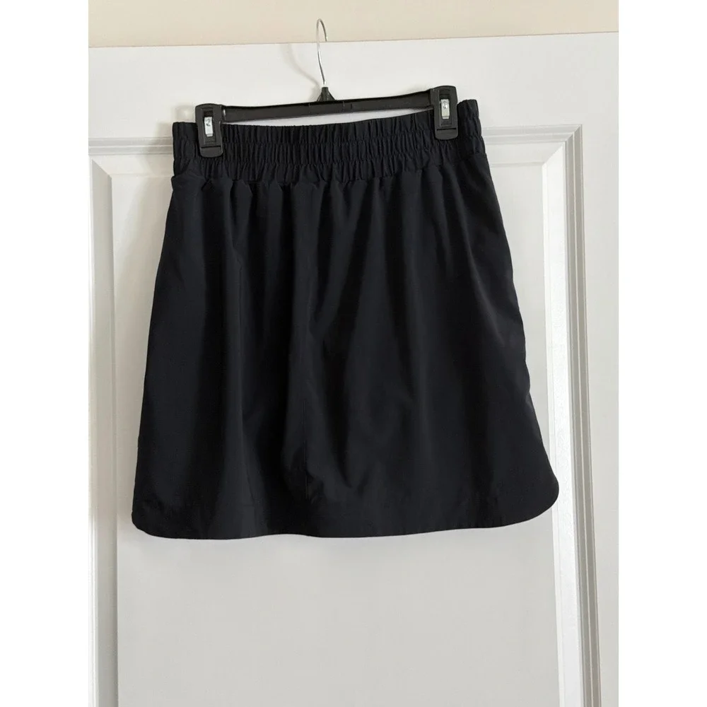 CRZ YOGA Black‎ Feathery-Fit Soft A Line Pocket Skirt 18'' Medium